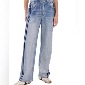 RAG & BONE Miramar Terry Wide Leg Track Pants in color CONEY Size Small